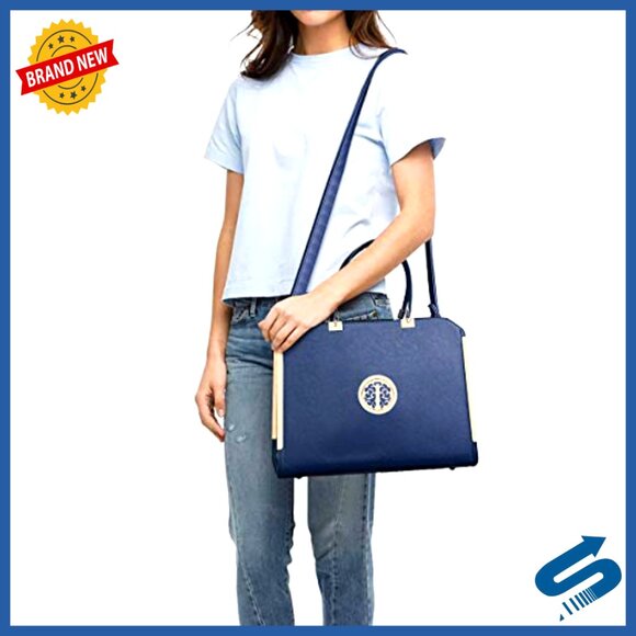 Large Vegan Leather Tote Satchel with Wallet, Top Handle & Shoulder Strap